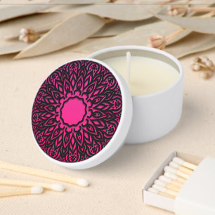 Colorful Rainbow Mandala Mini Candle Favors