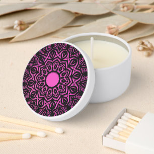 Colorful Rainbow Mandala Mini Candle Favors