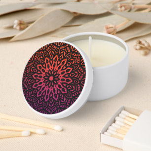 Colorful Rainbow Mandala Mini Candle Favors