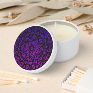 Colorful Rainbow Mandala Mini Candle Favors