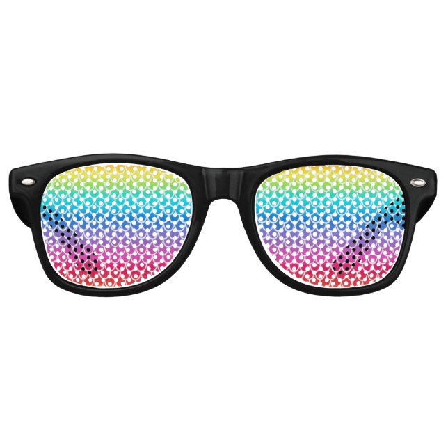 Colorful Rainbow Mermaid   Retro Sunglasses (Front)