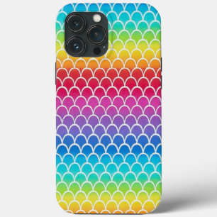 Colorful Rainbow Mermaid scales iPhone 13 Pro Max Case