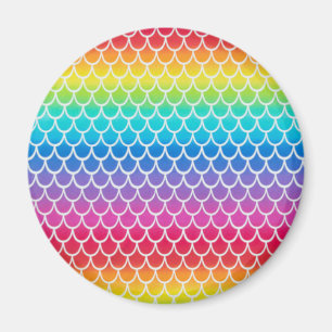 Colorful Rainbow Mermaid scales Magnet