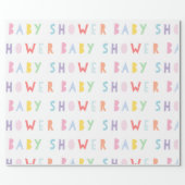 Colorful Rainbow Modern Baby Shower Wrapping Paper (Flat)