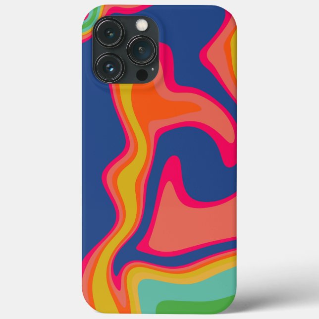 Colorful Rainbow Modern Kids Abstract Case-Mate iPhone Case (Back)