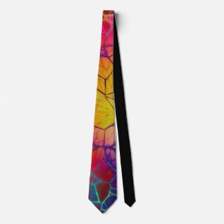 Colorful Rainbow Mosaic Abstract Neck Tie