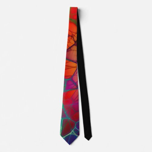 Colorful Rainbow Mosaic Abstract Neck Tie