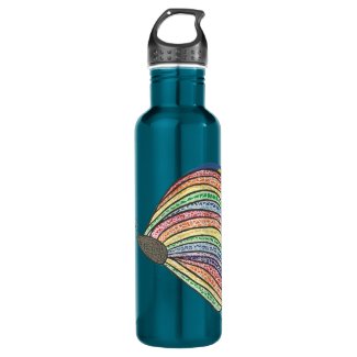 Colorful Rainbow Mosaic Butterfly by CherylsArt Stainless Steel Water Bottle