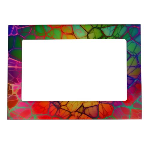 Colorful Rainbow Mosaic Magnetic Frame