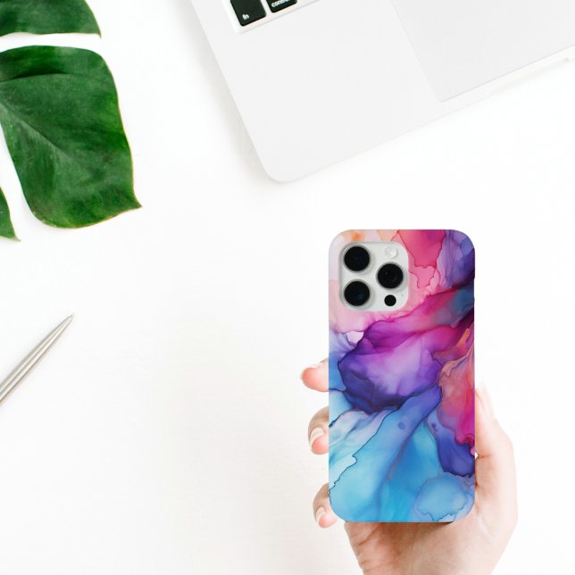 Colorful Rainbow Mosaic Watercolor iPhone case (Creator Uploaded)