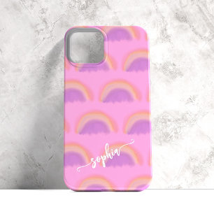 Colorful rainbow name script personalized Case-Mate iPhone 14 case