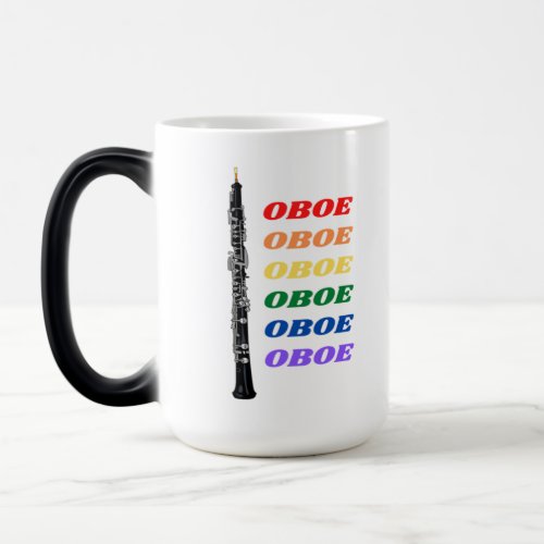 Colorful Rainbow Oboe Oboist   Two_Tone Coffee Mug