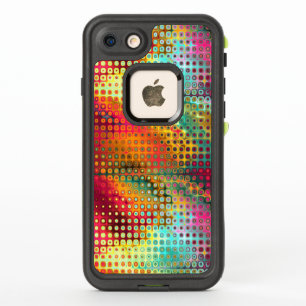 Colorful Rainbow of Liquid Dots Abstract Pattern