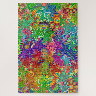 Colorful Rainbow Of Stars Jigsaw Puzzle