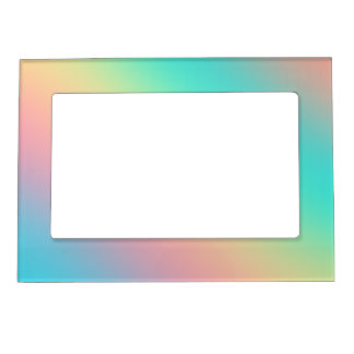 Colorful Rainbow Ombre Gradient Blur Abstract Desi Magnetic Frame