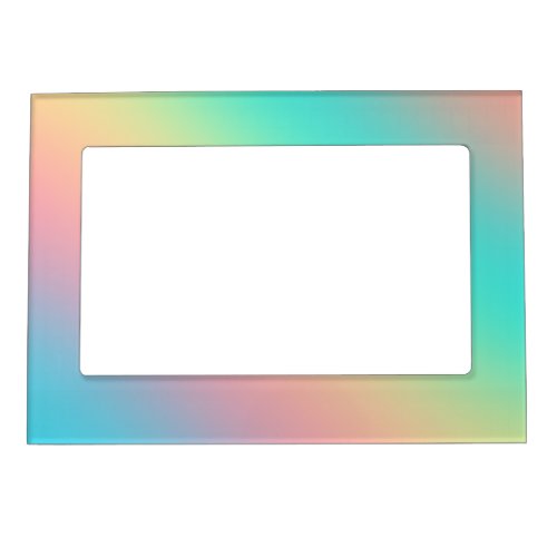 Colorful Rainbow Ombre Gradient Blur Abstract Desi Magnetic Frame