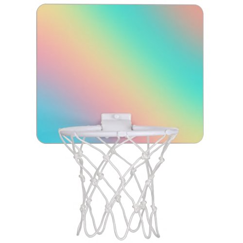 Colorful Rainbow Ombre Gradient Blur Abstract Desi Mini Basketball Hoop