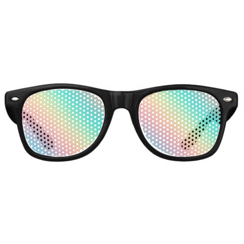 Colorful Rainbow Ombre Gradient Blur Abstract Desi Retro Sunglasses