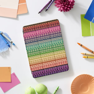Colorful rainbow ornament iPad pro cover