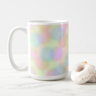 Colorful Rainbow pastel Geometric Circle Pattern Coffee Mug