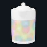 Colorful Rainbow pastel Geometric Circle Pattern Teapot<br><div class="desc">Colorful Rainbow Geometric Circle Pattern , Illustration of pattern .Personalized Name , white flower Gift,  this is a great gift for Happy new year , Sport day , Party,  anniversary,  Valentine’s Day,  Happy birthday,  Art Day or any other special occasion.</div>