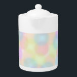 Colorful Rainbow pastel Geometric Circle Pattern Teapot<br><div class="desc">Colorful Rainbow Geometric Circle Pattern , Illustration of pattern .Personalized Name , white flower Gift,  this is a great gift for Happy new year , Sport day , Party,  anniversary,  Valentine’s Day,  Happy birthday,  Art Day or any other special occasion.</div>