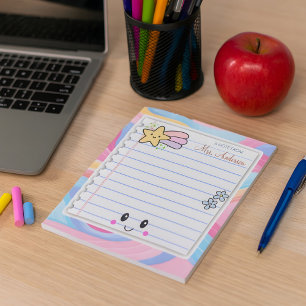 Colorful Rainbow Pastel Teacher Appreciation  Notepad