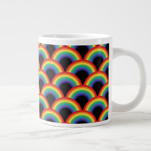Colorful Rainbow Pattern Giant Coffee Mug