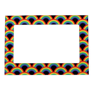 Colorful Rainbow Pattern Magnetic Frame