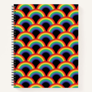 Colorful Rainbow Pattern Notebook