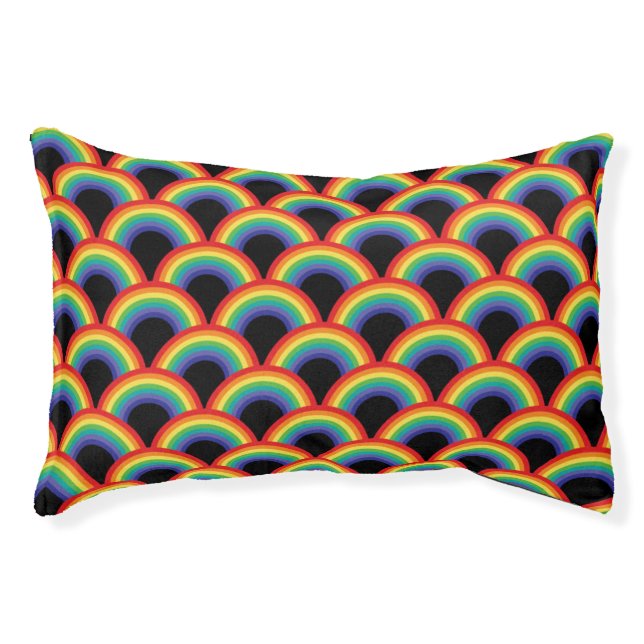 Colorful Rainbow Pattern Pet Bed (Front)