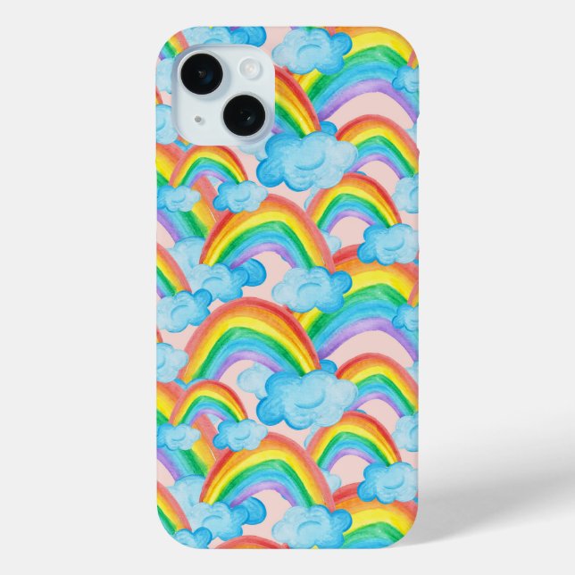 Colorful Rainbow Patterned Case-Mate iPhone Case (Back)