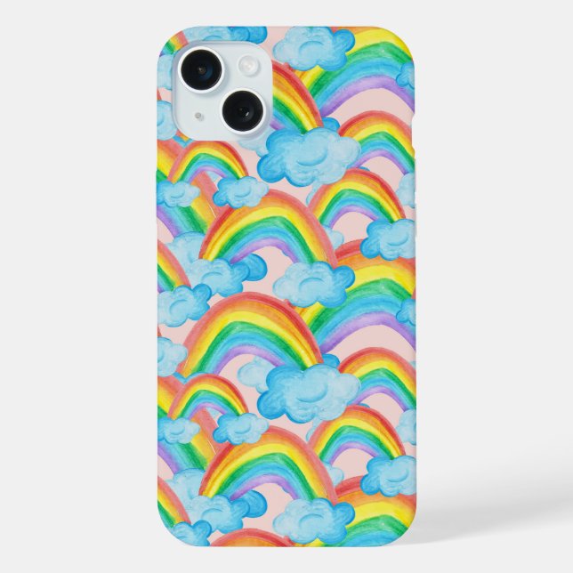 Colorful Rainbow Patterned Iphone Case (Back)