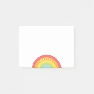 Colorful Rainbow Personalized Post It Notes