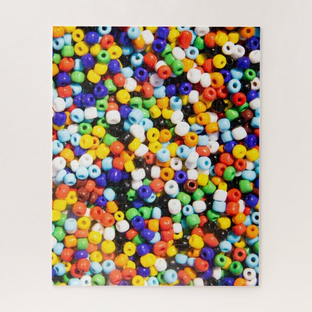 Colorful Rainbow Pile of Beads Jigsaw Puzzle (Vertical)