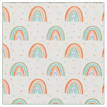 Colorful Rainbow Polka Dot Pattern Fabric