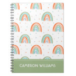 Colorful Rainbow Polka Dot Pattern Notebook