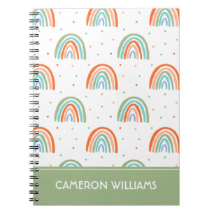 Colorful Rainbow Polka Dot Pattern Notebook