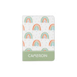 Colorful Rainbow Polka Dot Pattern Passport Holder