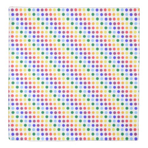 Colorful Rainbow Polka Dots Pattern Duvet Cover