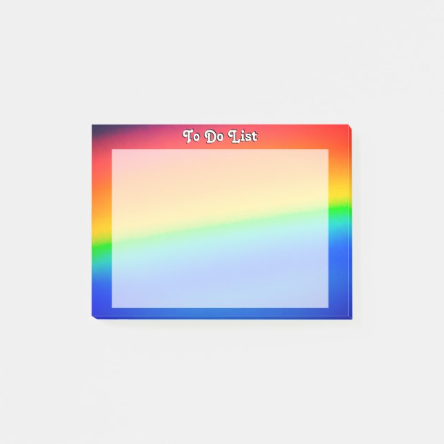 Colorful Rainbow Post-it Notes (Front)