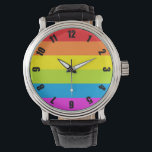Colorful Rainbow Pride Watch<br><div class="desc">Carry a rainbow with you every day, because it's always time for rainbows.</div>