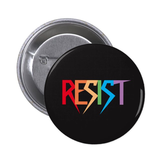 Colorful Rainbow Resist Button