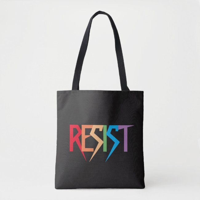 Colorful Rainbow Resist Tote Bag