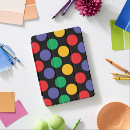 Colorful Rainbow Retro Polka Dots Pattern  iPad Air Cover