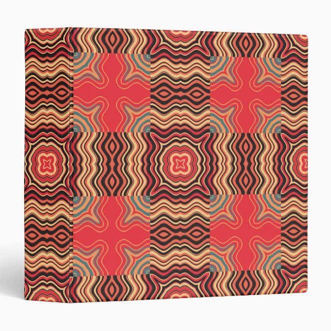 Colorful Rainbow Retro Seamless Pattern 2 Binder (Front/Spine)