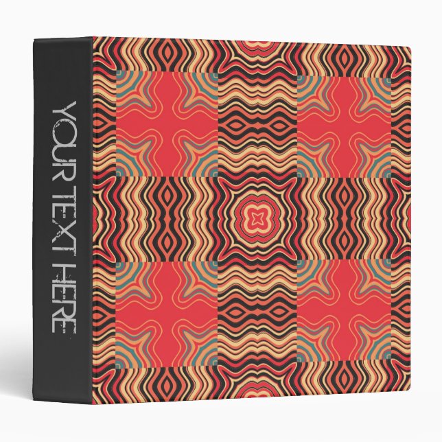 Colorful Rainbow Retro Seamless Pattern Binder (Front/Spine)