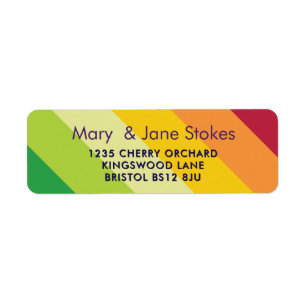 Colorful Rainbow Return Address Labels Custom