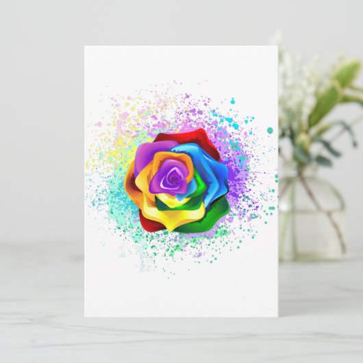 Colorful Rainbow Rose (Standing Front)