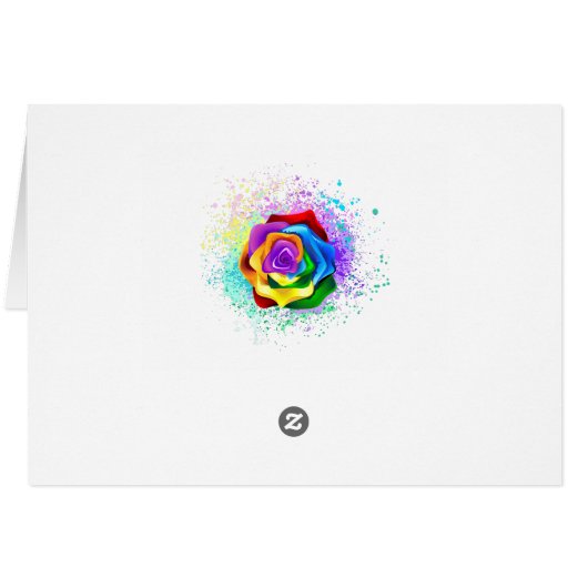 Colorful Rainbow Rose (Back Horizontal)